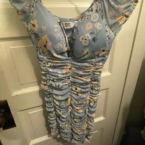 Ruched mini dress